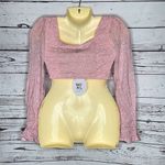 Princess Polly NWT Size 4 Pink Floral Print Long Sleeve Susanna Crop Top Blouse Photo 2