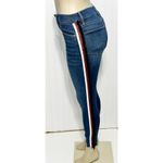 frame denim Frame Le High Skinny Multi Tape Stripe Skinny Jeans Raw Hem Dark Wash Size 24 Photo 12