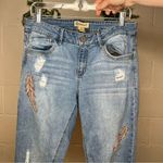 Democracy | women distressed light wash denim jeans with patches girlfriend Photo 1