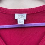 Loft  Fuchsia V-Neck Sweater Photo 2