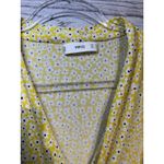 Mango FLORAL YELLOW Short Sleeve Dress, Front Tie, Size 6 Photo 7