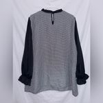 Bloomchic NWT Black White Houndstooth Long Sleeve Blouse size 18-20 Photo 6