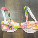 Apres June Celine Ruched Underwire Watercolor Bikini Top Size Large Pink Photo 4