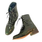 Laredo  Leather Kiltie Logger Boots Dark Emerald Green Lace-Up Women’s Size 6 Photo 11