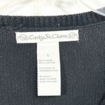 VTG Christmas Sweater Large Ornament Cardigan Black Ugly Holiday Party 706 Photo 8