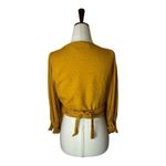 Auguste The Label Shirt Women 4 Yellow Ocher Swiss Dot Frida Wrapped Blouse Photo 2