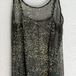 Victoria's Secret Vintage Y2K Victoria’s Secret Leopard Mesh Cami Slip Dress Green Sz Medium Photo 0