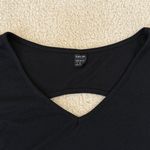 SheIn Black V-Neck Tied Open Back Crop Top Photo 3