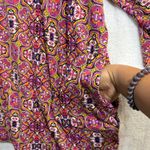 Lands' End 2X UPF 50 Top Swim Coverup 1/4 Zip Mosaic Print Rash Guard Sun Protect Photo 4