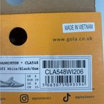 Gola Badminton Plimsolls Sneaker in Off White/Black/Gum White Size 8 Photo 3