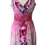Stunning boutique mini dress with sheer maxi overlay Pink Photo 3