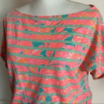 Lilly Pulitzer • Carmine Make A Splash Floral Striped Orange Green Dress Photo 3