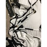 La Blanca New. polka dot plunge neck swimsuit. MSRP $139. Size 14 Photo 9