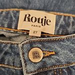 💕ROUJE💕 Raw Hem High Rise Button Fly Ankle Jeans ~ Blue 27 Photo 7
