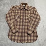 Pendleton Shirt Womens Large Plaid Wool Western Ranch Pearl Snap 70s Vintage Photo 0