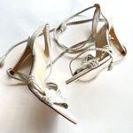 ZARA NEW Leather High Heel Braided Detail Womens Size 41 US 10 Ankle Wrap Photo 5