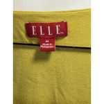 Elle Womens Yellow Square Neck Short Sleeve Casual Tunic Top Blouse Size M Photo 5