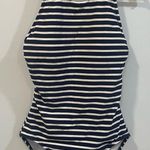 Lands End Navy and White Striped one piece Photo 0