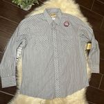 Wrangler  silver striped pearl snap button down sz XL Photo 0