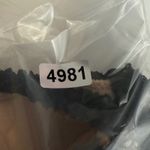 Adore Me 36DD Black Lace Balconette Bra Nude Lining Strappy Detail Photo 7