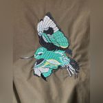 Sheryl Crow Embroidered Jacket~Be Myself~Hummingbirds Plus Suze 2X Short Trench Green Photo 8