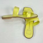Dolce Vita Yellow Slide Sandal Isaac Flats Sz 9.5 Citron Croco Embossed Photo 8