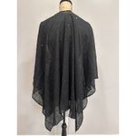 Chico's  Black Sequin Lace Open Front Kimono Cardigan Sequins OS Stretch Holiday Photo 4