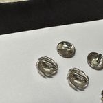 Lot Of 3 Silver Tone Clip On Earrings Mix Photo 6