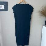 Chiara Boni  Dress Shirley Navy Blue Jersey Short Sleeve Blouson Midi Dress Sz 40 Photo 7