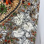 Boho Flare Sleeve Large Print Thailand Maxi Dress Cover Up Vacation Island Brown Photo 7