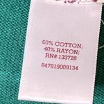 SO  Cardigan Sweater Womens Large Green V Neck Button Front Pockets Lightweight Photo 7