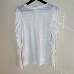 We The Free Free People Natasha Long Sleeve Tee Size Medium Alabaster White  Photo 6