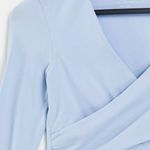 ASOS nwot  yoga long sleeve wrap crop top cotton black us 2 Photo 2