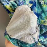 Vintage 90s Babydoll Dress Sleeveless Relaxed Fit Pockets Blue Green Tropical Size L Photo 9