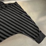 Soprano  Black and Gray Striped Top - Size Medium - VGUC Photo 2