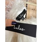 Lulus NWT  Extraordinary Glam White Feather Strapless Mermaid Maxi Dress Bride L Photo 8