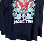 Disney  Sweatshirt Womens 1X Multicolor Mermaid Graphic Pullover Blouse Photo 3
