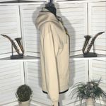 Disney Winnie The Poo Hoodie Pullover Sweatshirt Embroidered Face Sand Beige M Photo 3