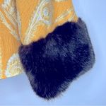 Trina Turk Gold Brocade Jacket With Faux Fur Cuffs Size 4 Photo 7