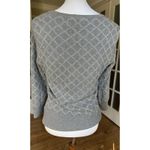 White House | Black Market Gray Metallic Button Cardigan Sweater Women's M Photo 4