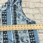Cure Boho V neck Paisley print sleeveless top 3X Blue Photo 9
