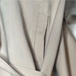 Banana Republic Factory Sz XS Khaki Trench Coat Tie Closure Open Front Tan Photo 5