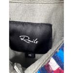 Rails  Shirt Womens Kona‎ Inca Embroidered Button Up Linen Blend Aztec Green XS Photo 1