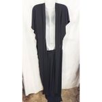 Joseph Ribkoff Size 12 Maxi Dress Wrap Top Open Back V-Neck Elegant Black 420 Photo 11