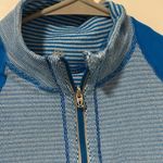 Lululemon U-Turn Reversible Pullover Long sleeve Sz 4 Bright Blue Stripe Photo 1
