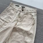 Wild Fable Ecru Ivory Cream High Rise Cargo Pants Wide Leg Denim Jeans Sz 00 Photo 10