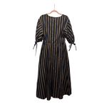 Jason Wu  Navy & Yellow Striped Balloon Sleeve Maxi Dress Size 6 Runway 2021 Photo 5