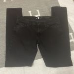 7 For All Mankind  Black Roxanne Skinny Jeans Photo 3