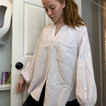 Aerie  striped linen button down Photo 0