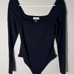 Babaton Aritzia Black Long Sleeve Square Neck Bodysuit Women's Size M Photo 0